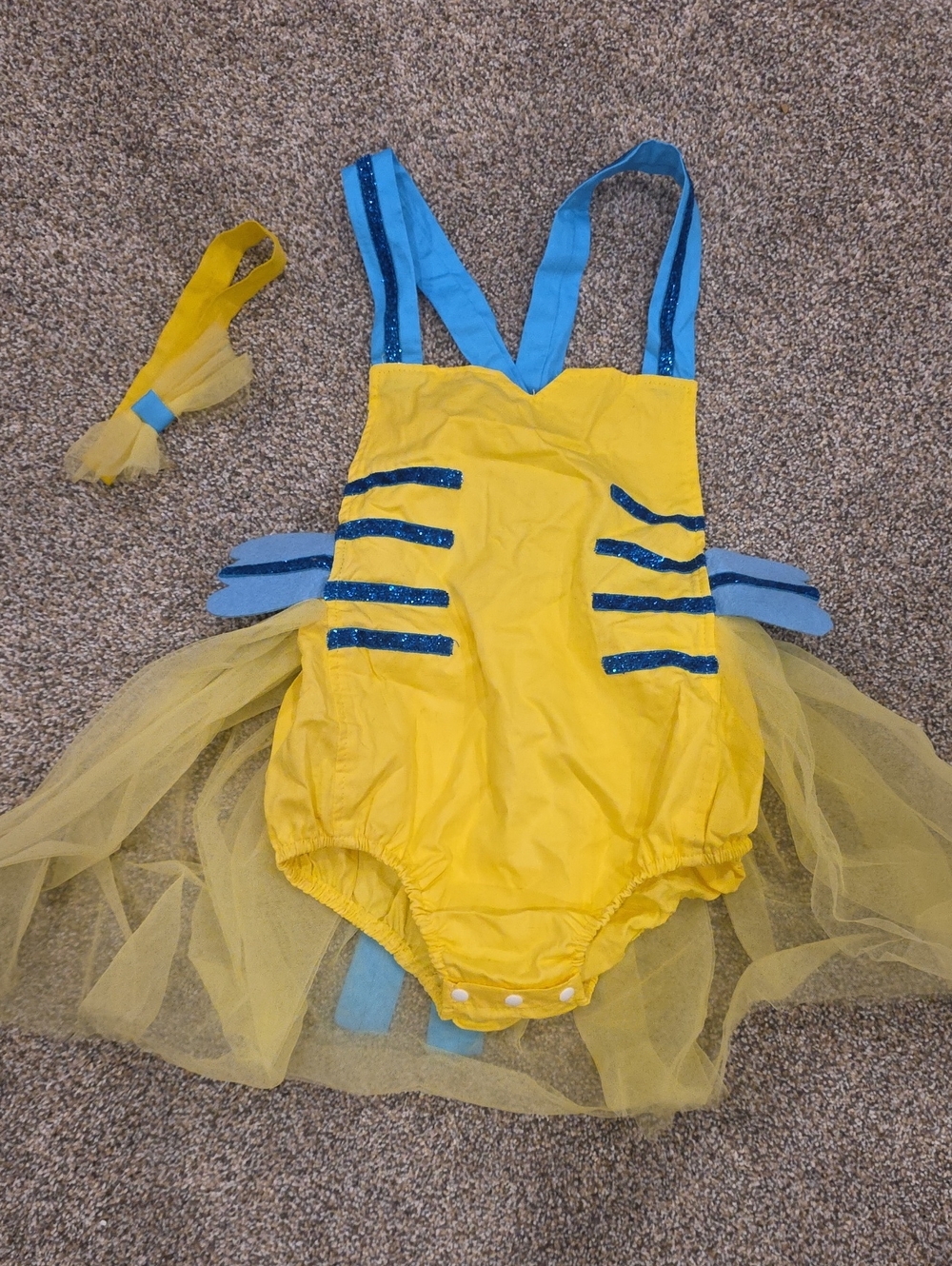 Disney Baby Flounder Costume 12-18 Month With Headband